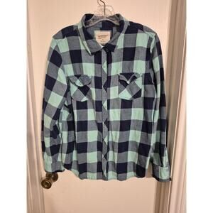 Arizona Jeans Flannel Shirt-Size Womens Large